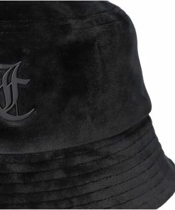 JUICY COUTURE BLACK TONAL JC BUCKET HAT SPRING SUMMER'22 COLLECTION