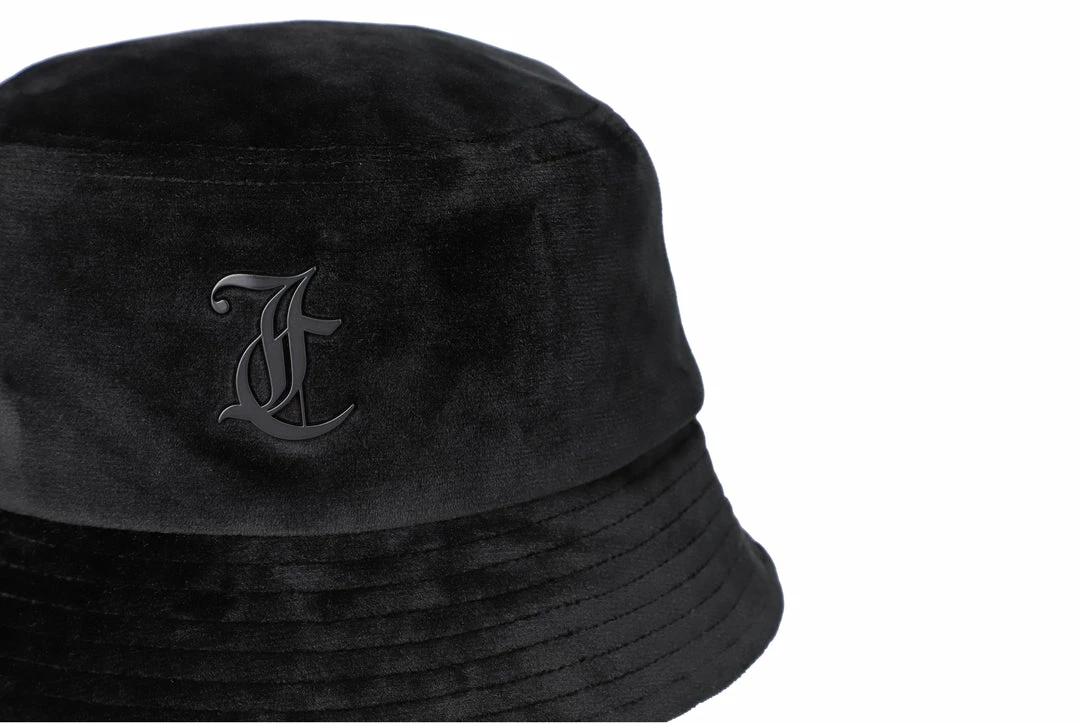JUICY COUTURE BLACK TONAL JC BUCKET HAT SPRING SUMMER '22 COLLECTION