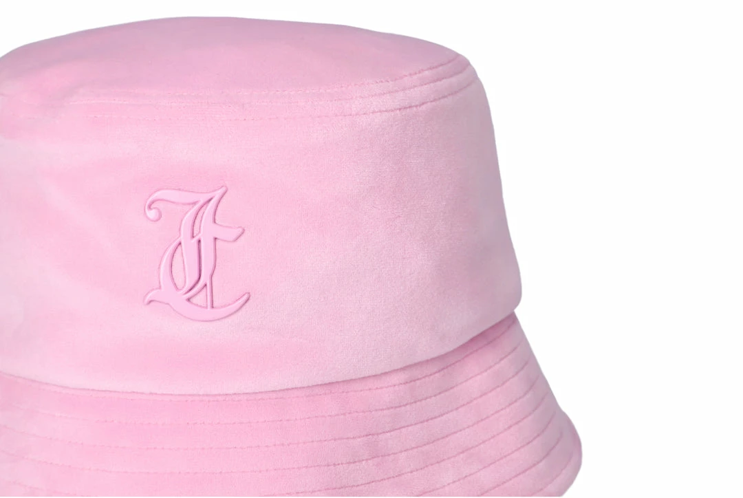 JUICY COUTURE PINK PETAL TONAL JC BUCKET HAT SPRING SUMMER '22 COLLECTION
