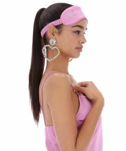 JUICY COUTURE ORCHID PINK DIAMANTE SATIN EYE MASK