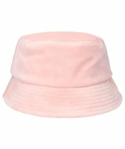 JUICY COUTURE SPRING SUMMER'22 COLLECTION PALE PINK VELOUR BUCKET HAT