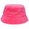 JUICY COUTURE SPRING SUMMER '22 COLLECTION FLURO PINK VELOUR BUCKET HAT