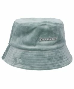 JUICY COUTURE SPRING SUMMER '22 COLLECTION CHINOIS GREEN VELOUR BUCKET HAT
