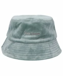 JUICY COUTURE SPRING SUMMER '22 COLLECTION CHINOIS GREEN VELOUR BUCKET HAT