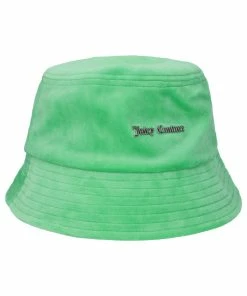 JUICY COUTURE GUMDROP GREEN VELOUR BUCKET HAT