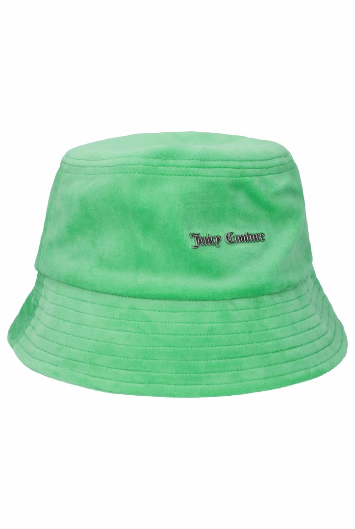 JUICY COUTURE GUMDROP GREEN VELOUR BUCKET HAT
