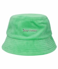 JUICY COUTURE GUMDROP GREEN VELOUR BUCKET HAT