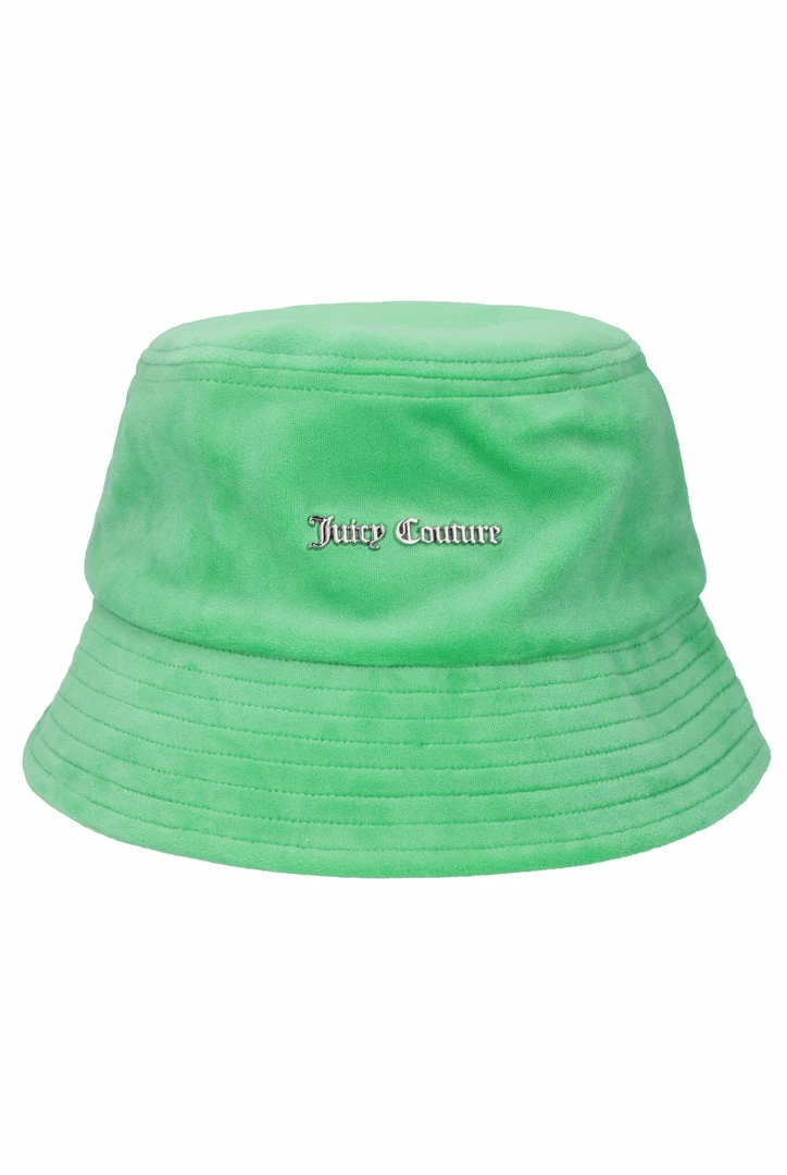 JUICY COUTURE GUMDROP GREEN VELOUR BUCKET HAT