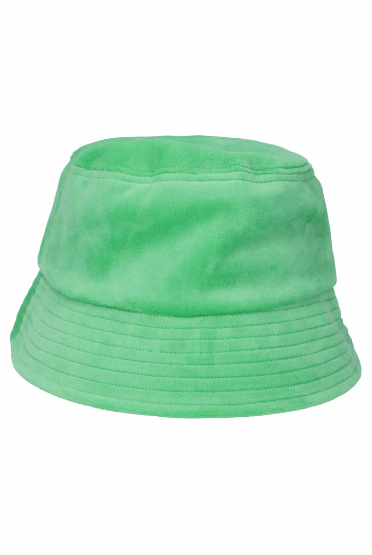 JUICY COUTURE GUMDROP GREEN VELOUR BUCKET HAT