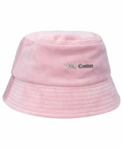 JUICY COUTURE KEEPSAKE LILAC VELOUR BUCKET HAT