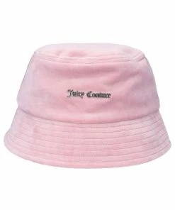 JUICY COUTURE KEEPSAKE LILAC VELOUR BUCKET HAT