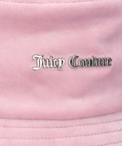JUICY COUTURE KEEPSAKE LILAC VELOUR BUCKET HAT