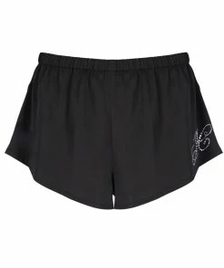 JUICY COUTURE BOTTOMS BLACK DIAMANTE SATIN PYJAMA SHORTS