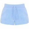 JUICY COUTURE SPRING SUMMER '22 COLLECTION POWDER BLUE CLASSIC VELOUR TRACK SHORT