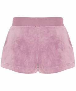JUICY COUTURE KEEPSAKE LILAC CLASSIC VELOUR TRACK SHORT