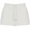 JUICY COUTURE CREAM LUXE VELOUR TRACK SHORT
