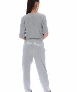 JUICY COUTURE SILVER MARL BAMBOO BOYFRIEND TEE