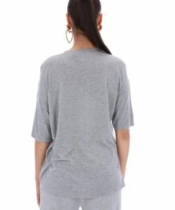 JUICY COUTURE SILVER MARL BAMBOO BOYFRIEND TEE