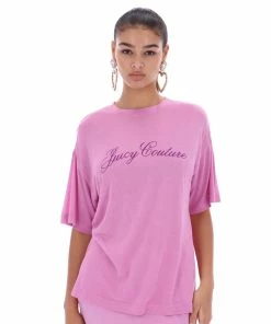 JUICY COUTURE ORCHID PINK BAMBOO BOYFRIEND TEE