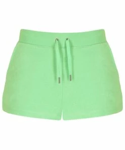JUICY COUTURE SPRING SUMMER '22 COLLECTION MINT TERRY TOWELLING TRACK SHORT