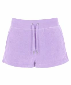 JUICY COUTURE TRACKSUITS PASTEL LILAC TERRY TOWELLING TRACK SHORT
