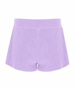 JUICY COUTURE TRACKSUITS PASTEL LILAC TERRY TOWELLING TRACK SHORT