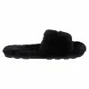 JUICY COUTURE BLACK FUR FLAT SLIDERS SPRING SUMMER '22 COLLECTION