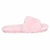 JUICY COUTURE SPRING SUMMER '22 COLLECTION ALMOND BLOSSOM FUR FLAT SLIPPERS