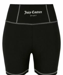 JUICY COUTURE SPRING SUMMER'22 COLLECTION BLACK INTERLOCK SPORT SHORT