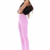 JUICY COUTURE BOTTOMS ORCHID PINK VELOUR DIAMANTE FLARED PANTS