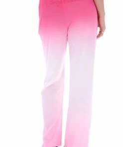 JUICY COUTURE PINK OMBRE SATIN PYJAMA TROUSERS BOTTOMS