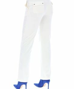 JUICY COUTURE CREAM CLASSIC VELOUR DEL RAY POCKETED BOTTOMS SPRING SUMMER'22 COLLECTION