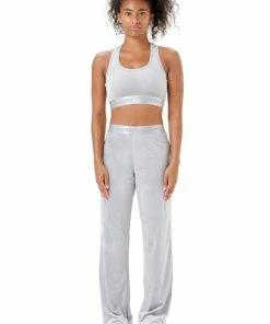 Juicy Couture UK SLEET RIBBED VELOUR RACER BRA TOPS