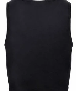 JUICY COUTURE BLACK VELOUR DIAMANTE CROP TOP