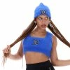 JUICY COUTURE PRINCESS BLUE FLUFFY KNIT CROP TOP
