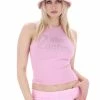 JUICY COUTURE PINK PETAL J'ADORE DIAMANTE TANK