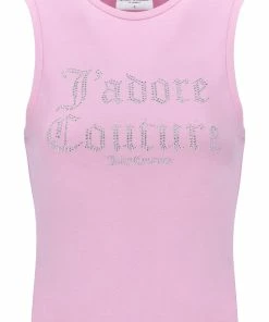 JUICY COUTURE PINK PETAL J'ADORE DIAMANTE TANK