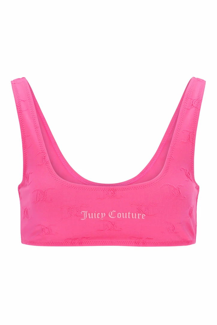 JUICY COUTURE FLURO PINK MONOGRAM BIKINI SET