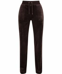 JUICY COUTURE TRACKSUITS JAVA CLASSIC VELOUR DEL RAY POCKETED BOTTOMS