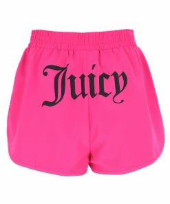 JUICY COUTURE PINK GLO LIGHTWEIGHT RUNNING SHORTS TRACKSUITS