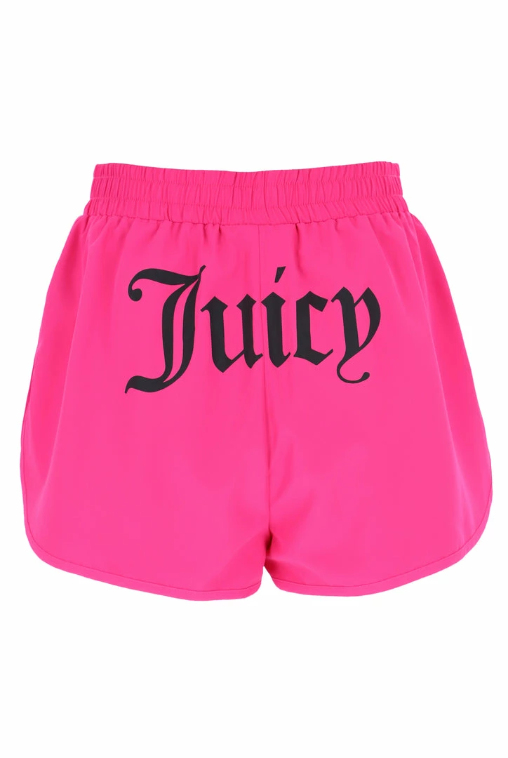 JUICY COUTURE PINK GLO LIGHTWEIGHT RUNNING SHORTS TRACKSUITS