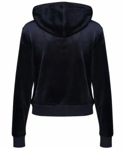 JUICY COUTURE NIGHT SKY BLUE ROBERTSON TRACKSUIT TOP WITH HOODIE TRACKSUITS