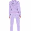 JUICY COUTURE TRACKSUITS PASTEL LILAC CLASSIC VELOUR DEL RAY POCKETED BOTTOMS