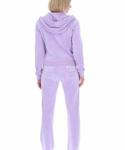 JUICY COUTURE TRACKSUITS PASTEL LILAC CLASSIC VELOUR DEL RAY POCKETED BOTTOMS