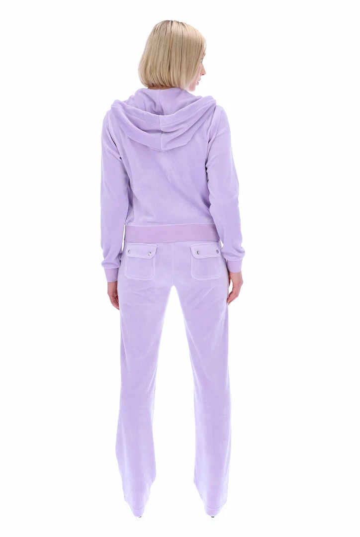 JUICY COUTURE TRACKSUITS PASTEL LILAC CLASSIC VELOUR DEL RAY POCKETED BOTTOMS