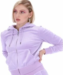 JUICY COUTURE TRACKSUITS PASTEL LILAC CLASSIC VELOUR DEL RAY POCKETED BOTTOMS