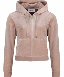 JUICY COUTURE TRACKSUITS WARM TAUPE CLASSIC VELOUR ROBERTSON HOODIE