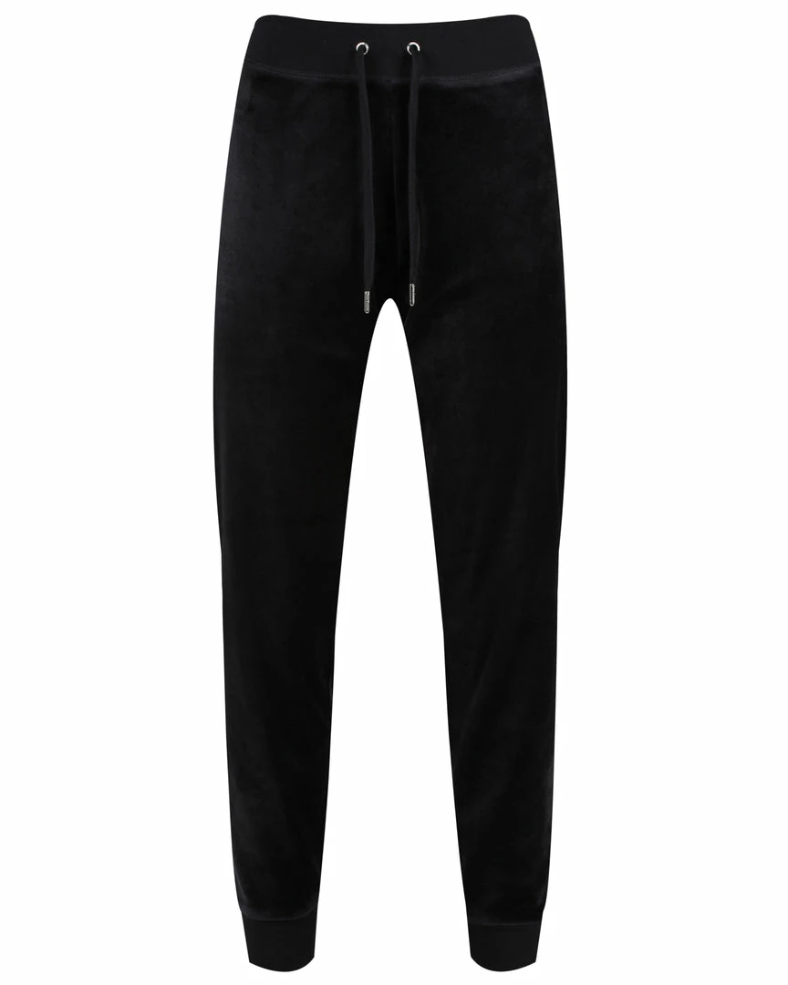 JUICY COUTURE TRACKSUITS BLACK CLASSIC VELOUR CUFFED JOGGER