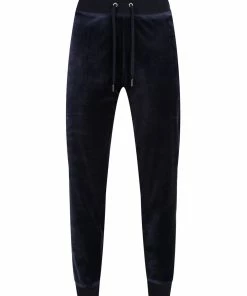 JUICY COUTURE NIGHT SKY BLUE CLASSIC VELOUR CUFFED JOGGER