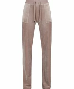 JUICY COUTURE TRACKSUITS WARM TAUPE CLASSIC VELOUR DEL RAY POCKETED BOTTOMS